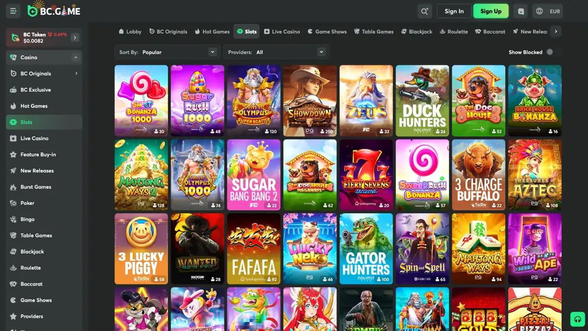 bc game casino games