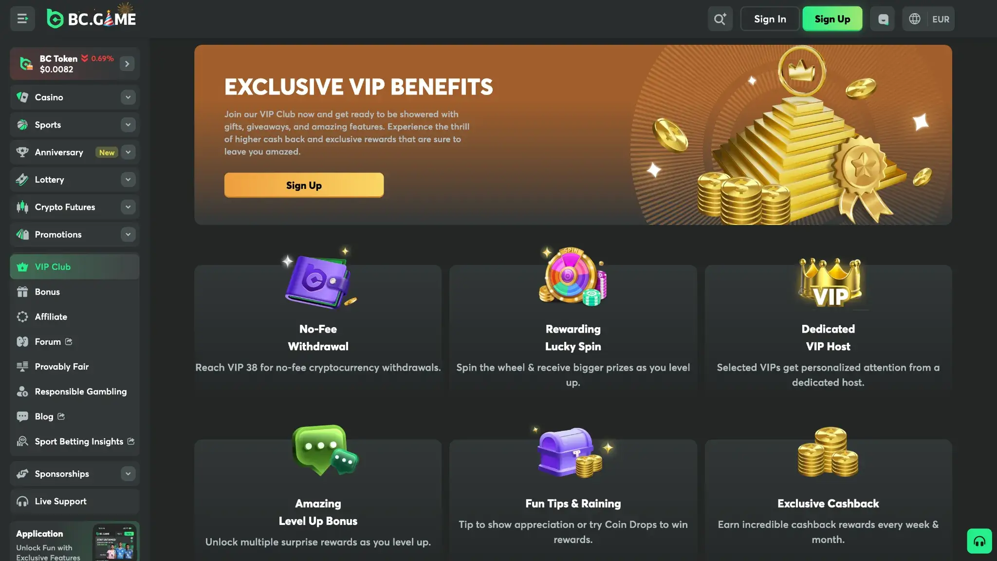 bc game vip and loyalty rewards