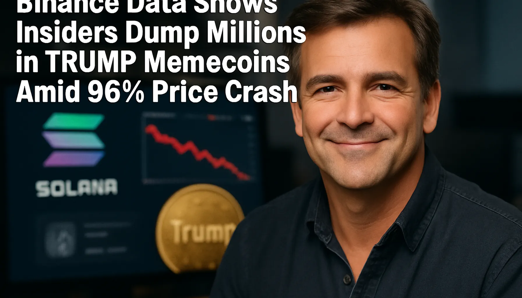 Cover image for Binance Data Shows Insiders Dump Millions in TRUMP Memecoins Amid 96% Price Crash