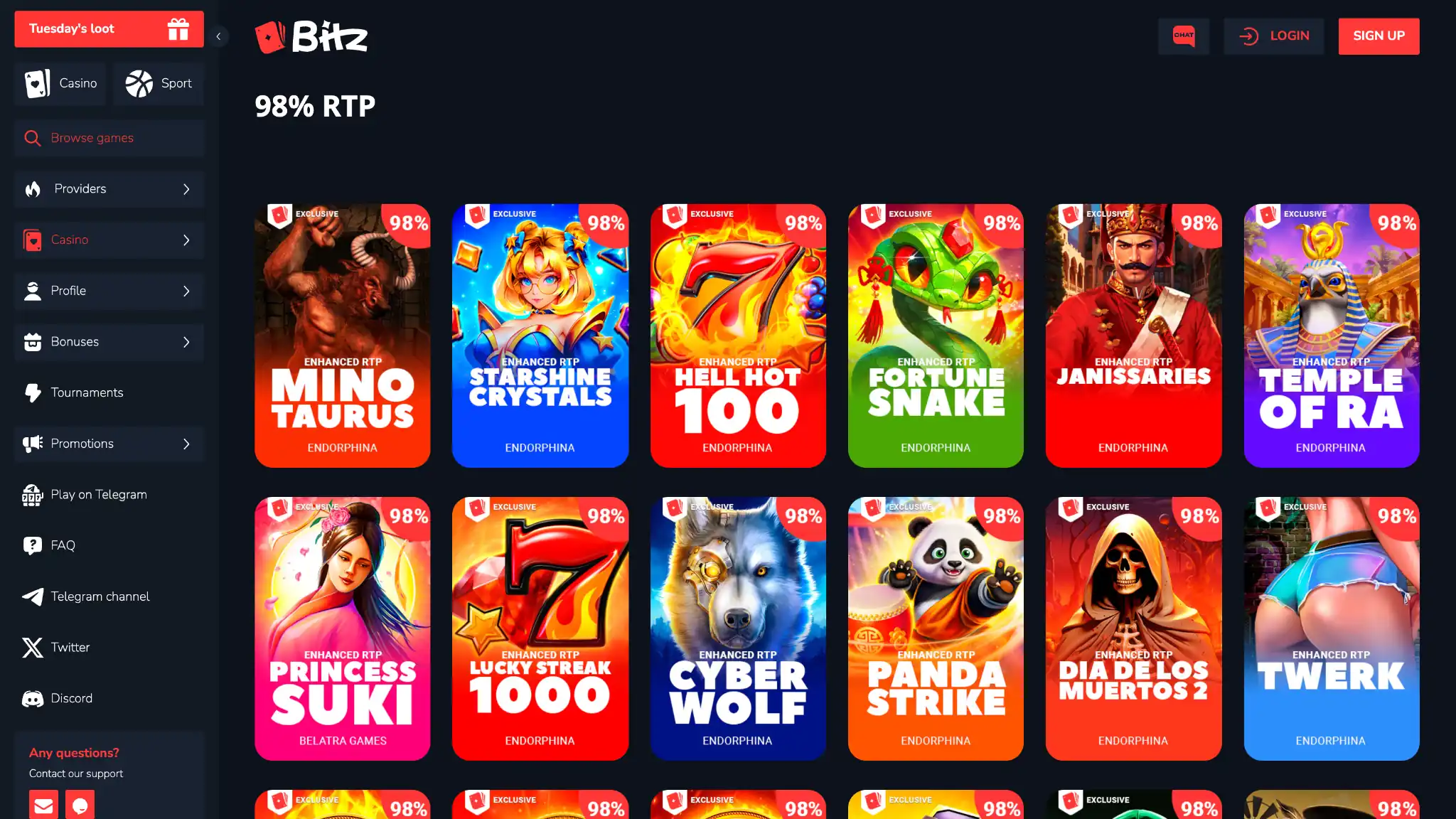 bitz casino games