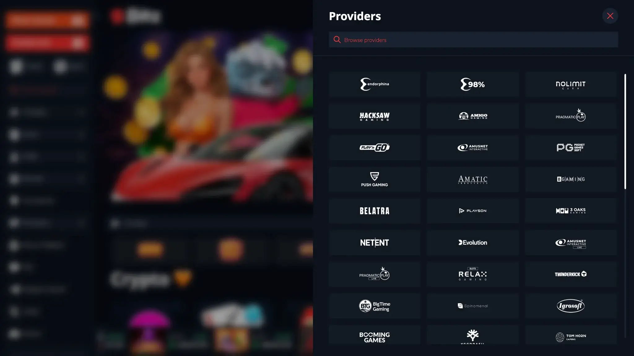 game providers at bitz casino