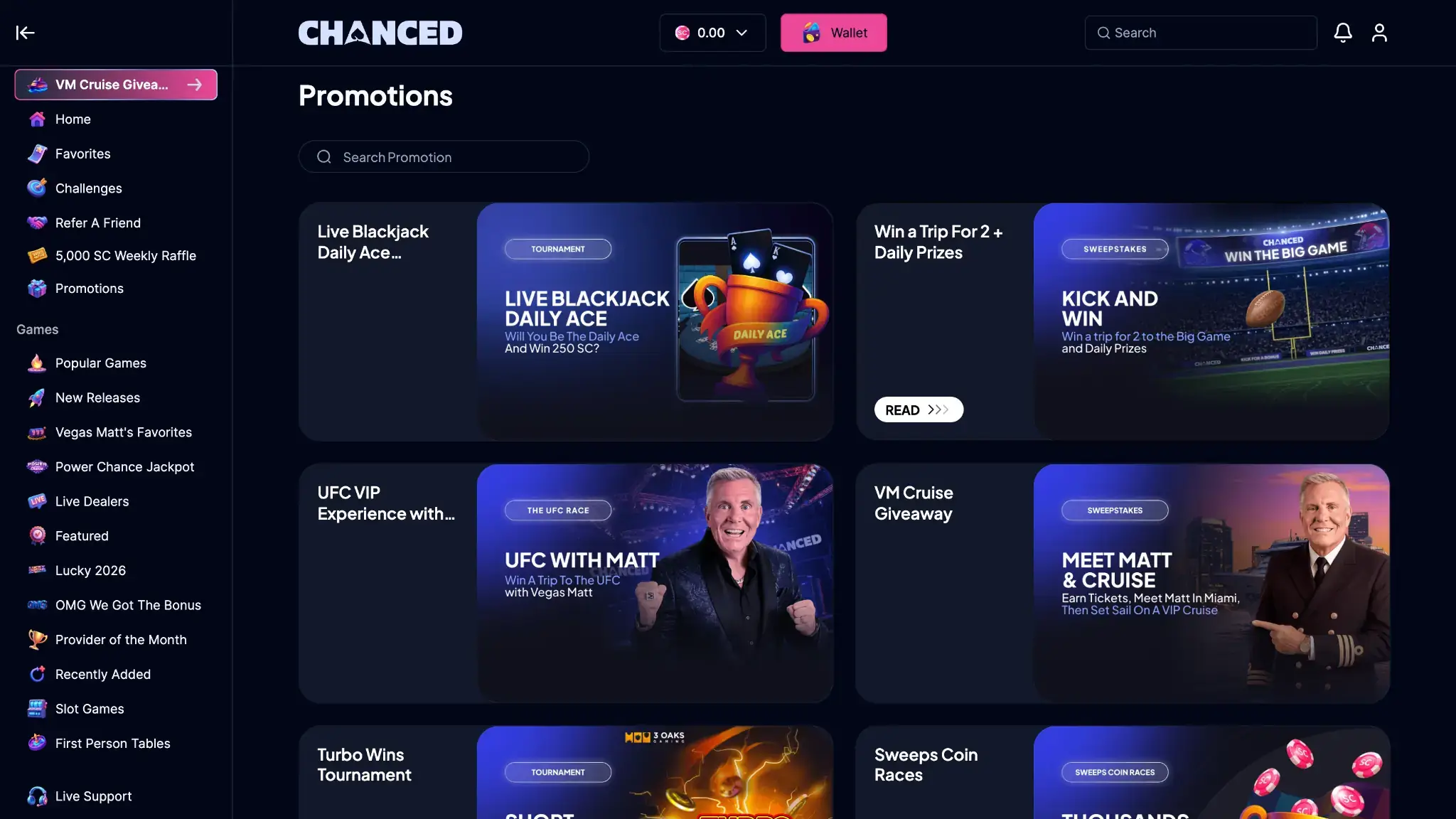 chanced casino bonuses for existing play