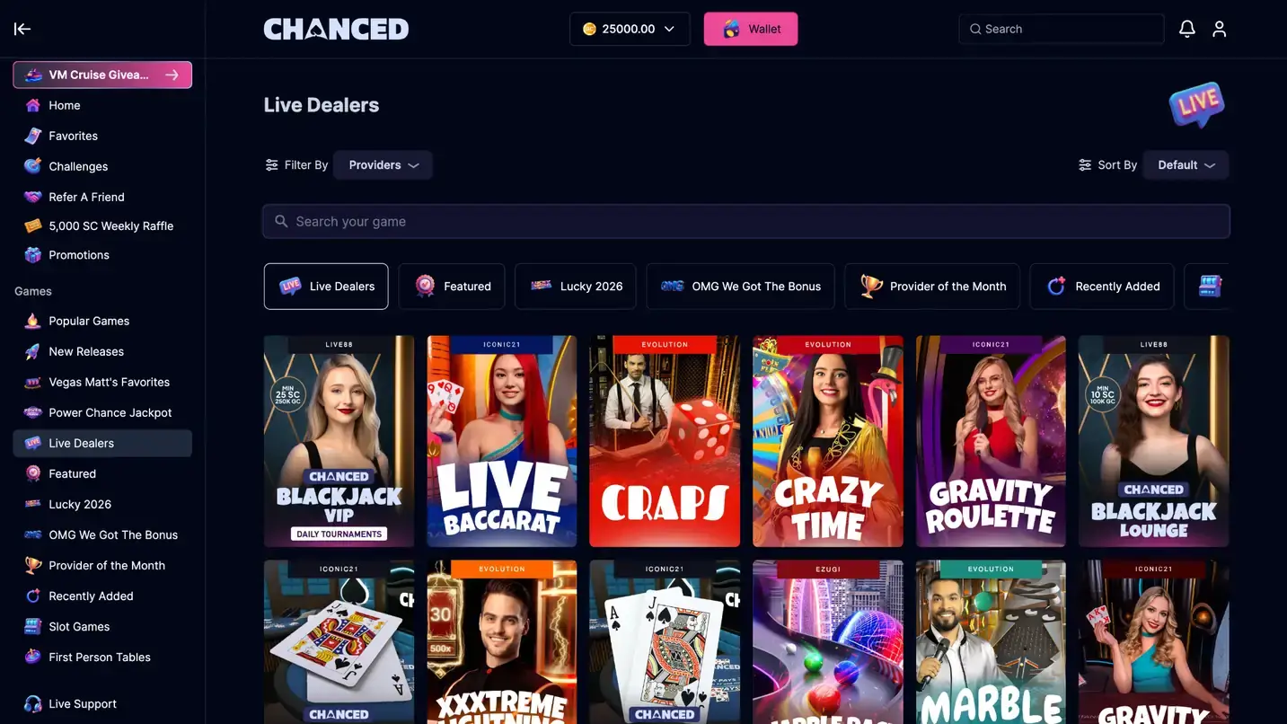 chanced casino games