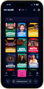 chanced casino screenshots