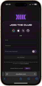 cloudbet screenshots