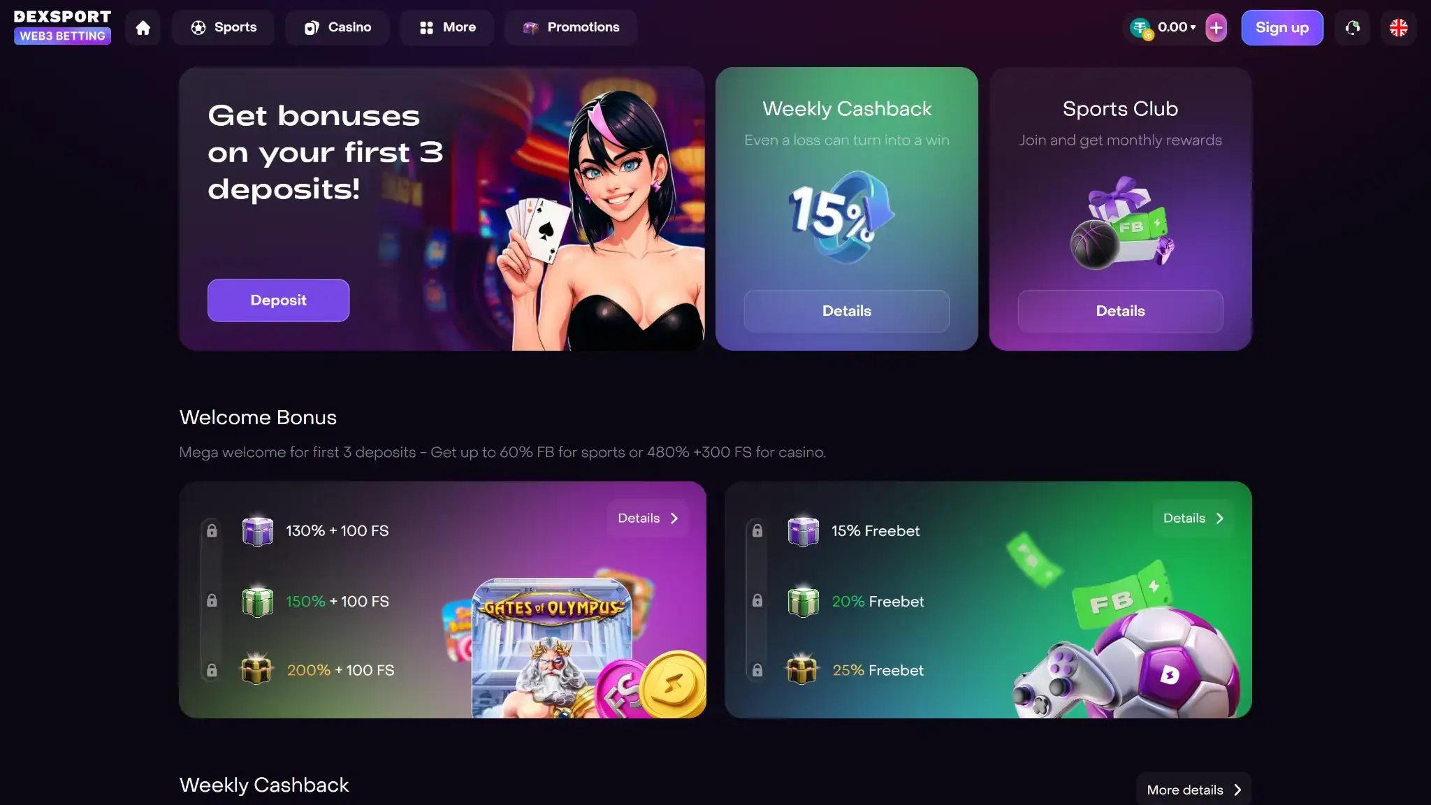 dexsport casino bonuses for existing pla