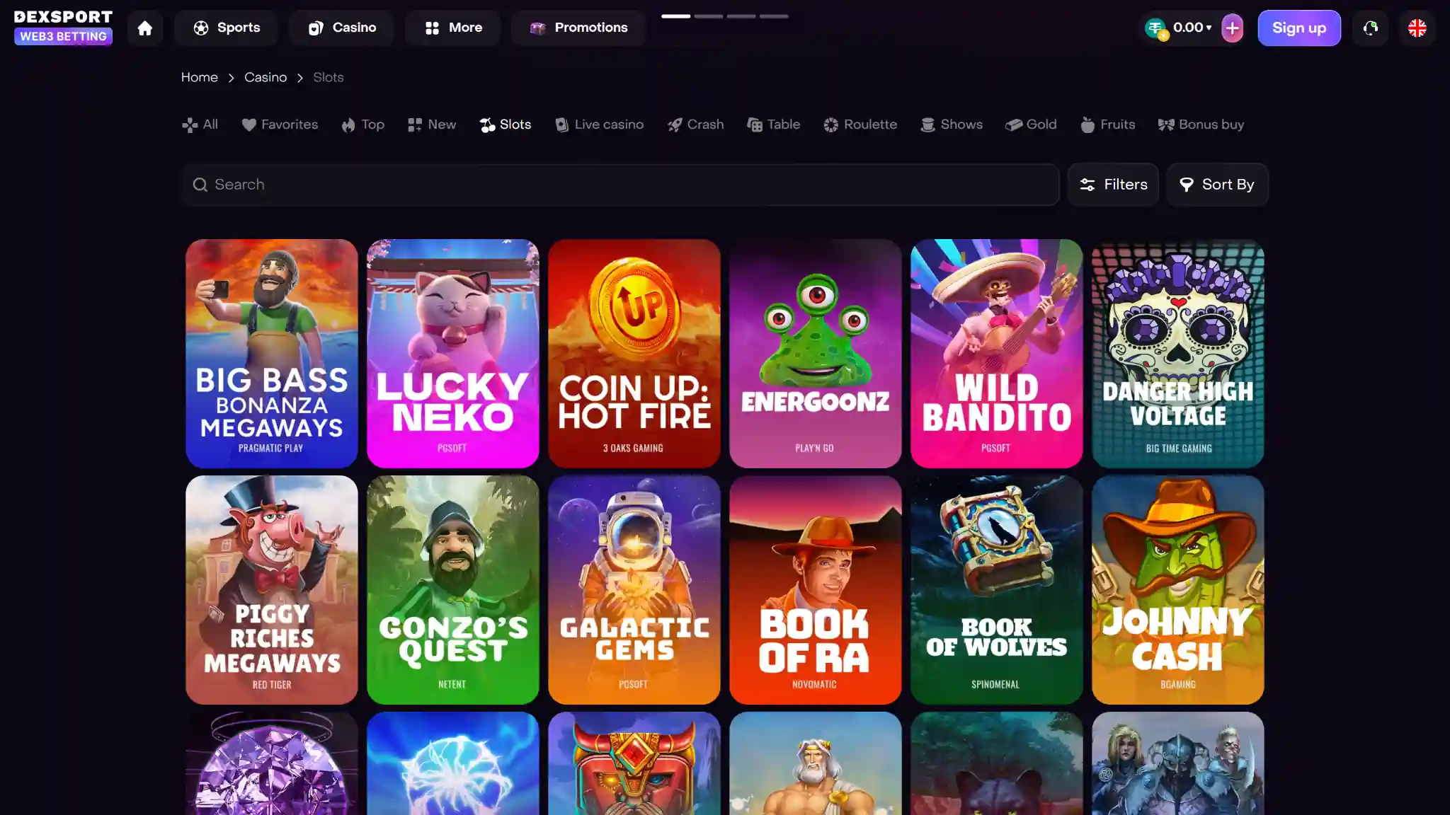 dexsport casino games