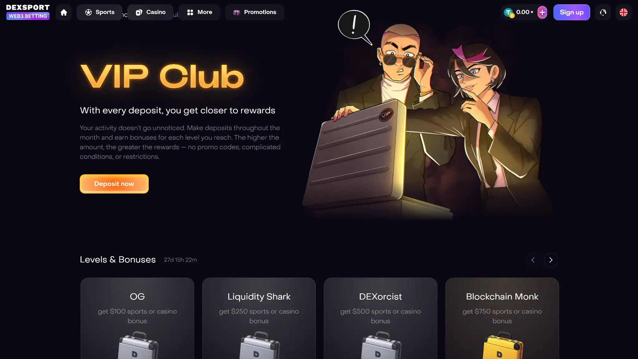 dexsport casino vip and loyalty rewards