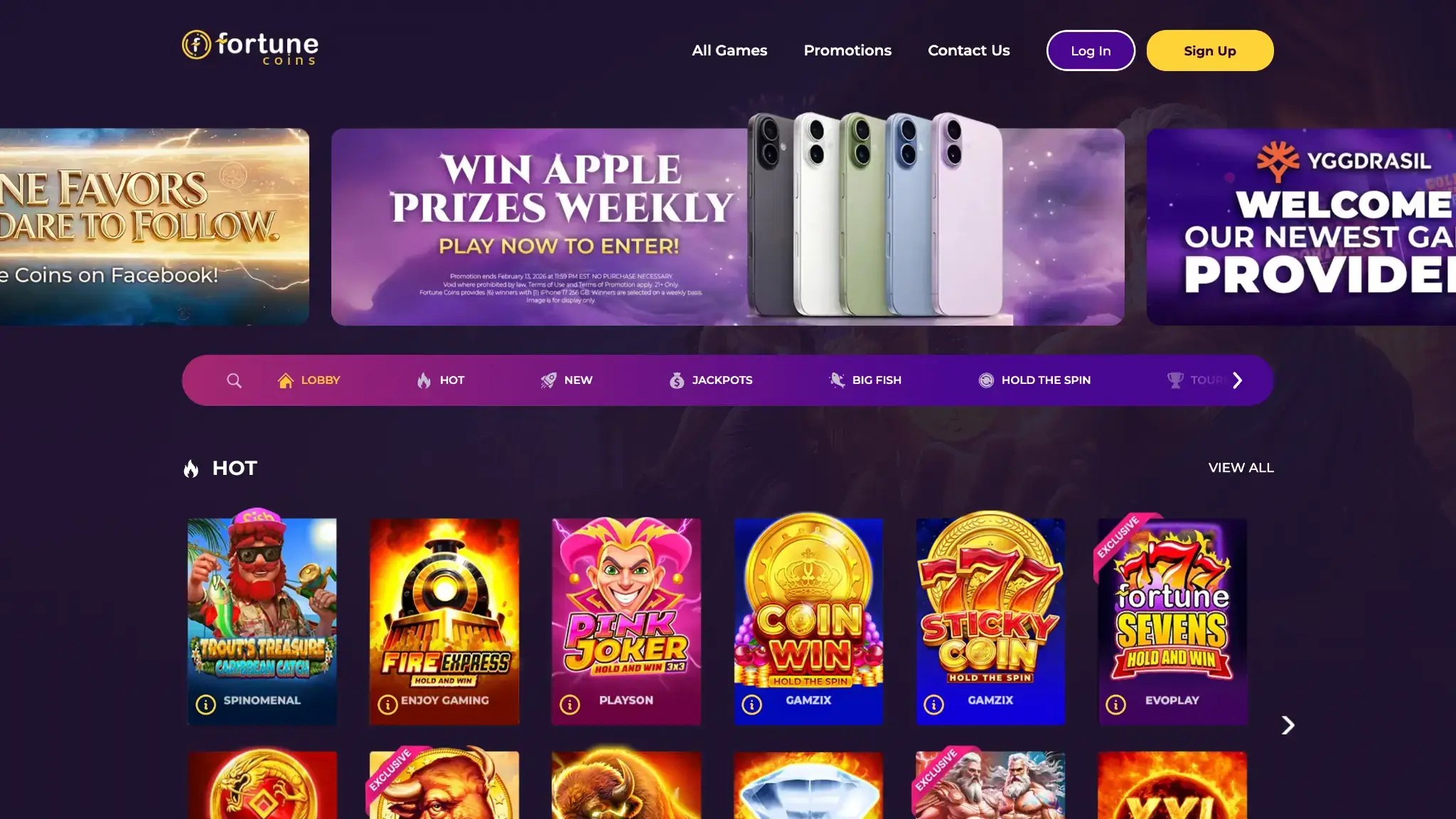 fortune coins casino games