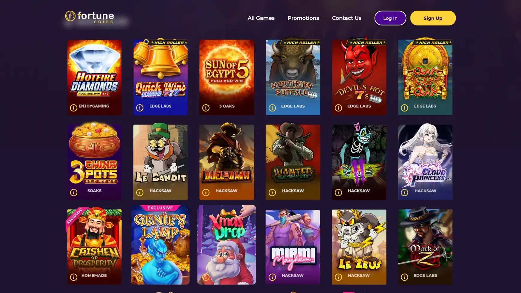 fortune coins casino games