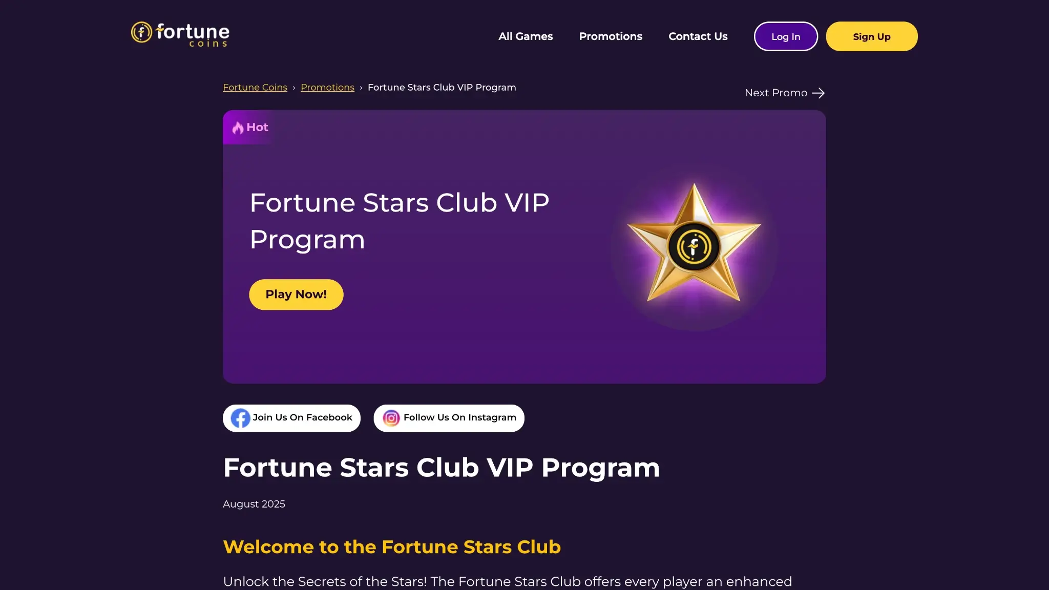 fortune coins vip and loyalty rewards