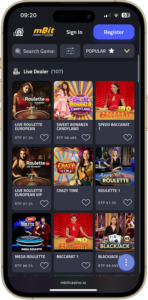 mbit casino screenshots