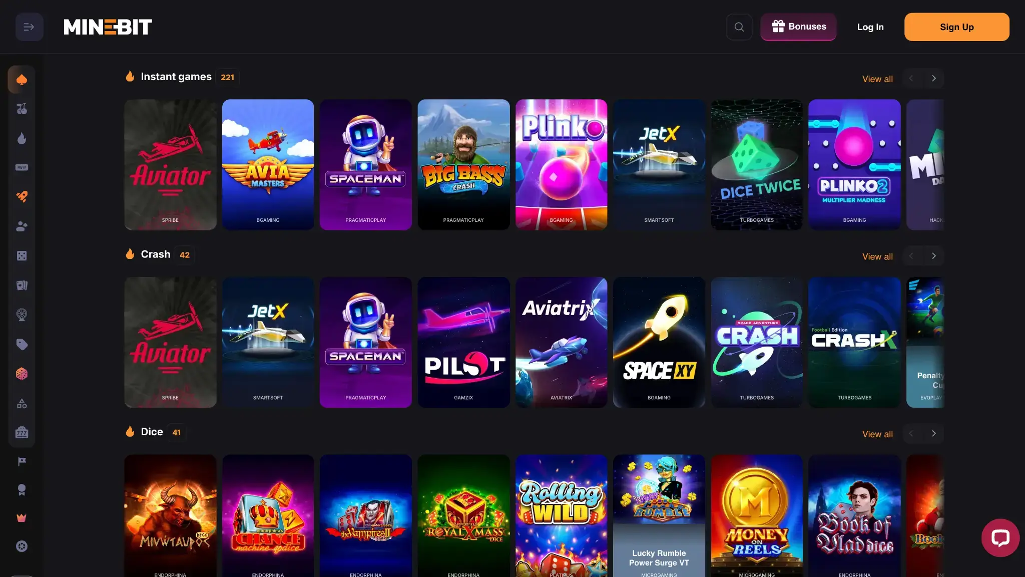 minebit casino games