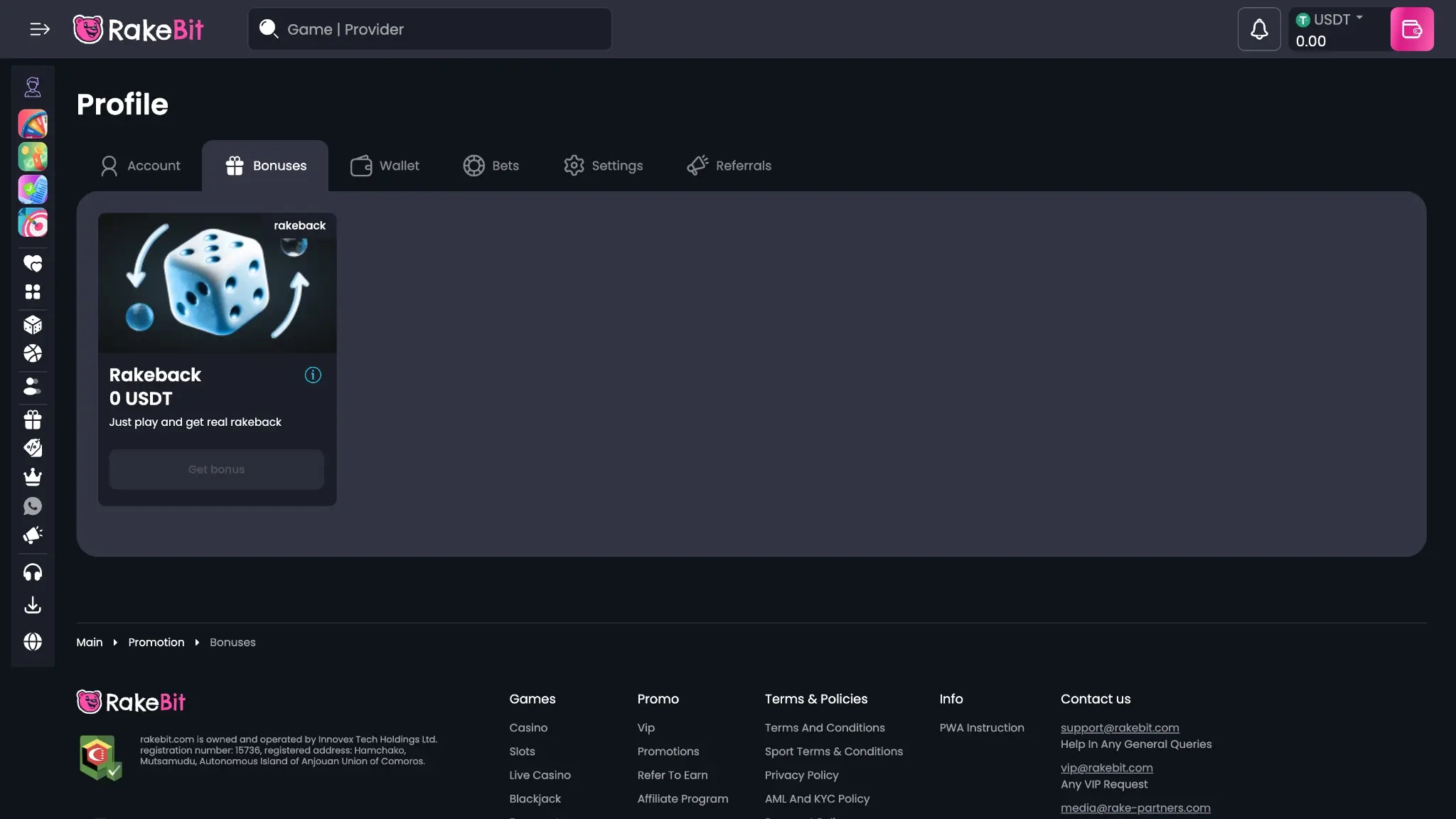 rakebit casino bonuses for existing play