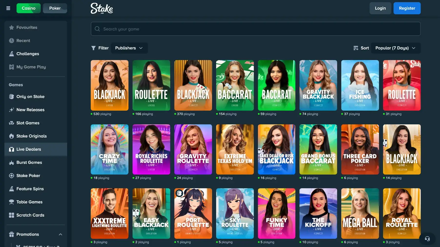 stake us casino games