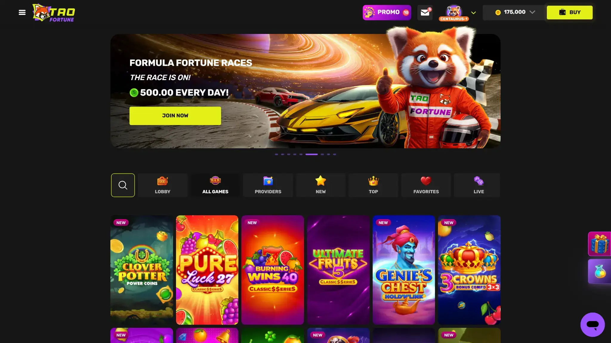 taofortune casino games