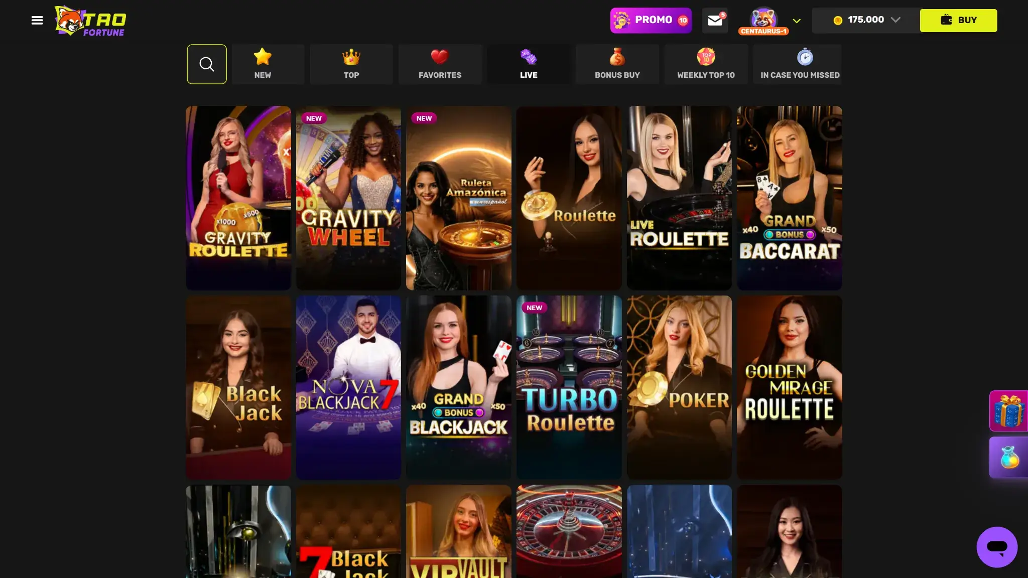 taofortune casino games