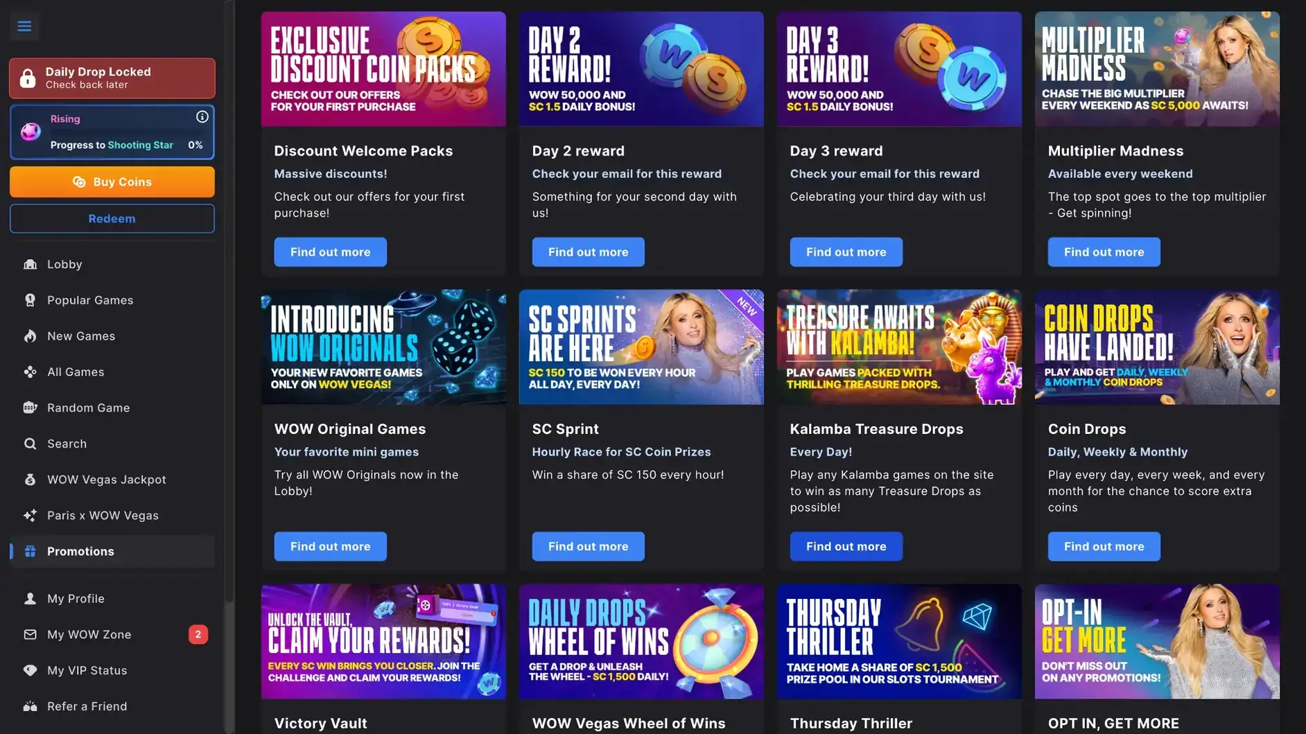 wow vegas casino bonuses for existing pl