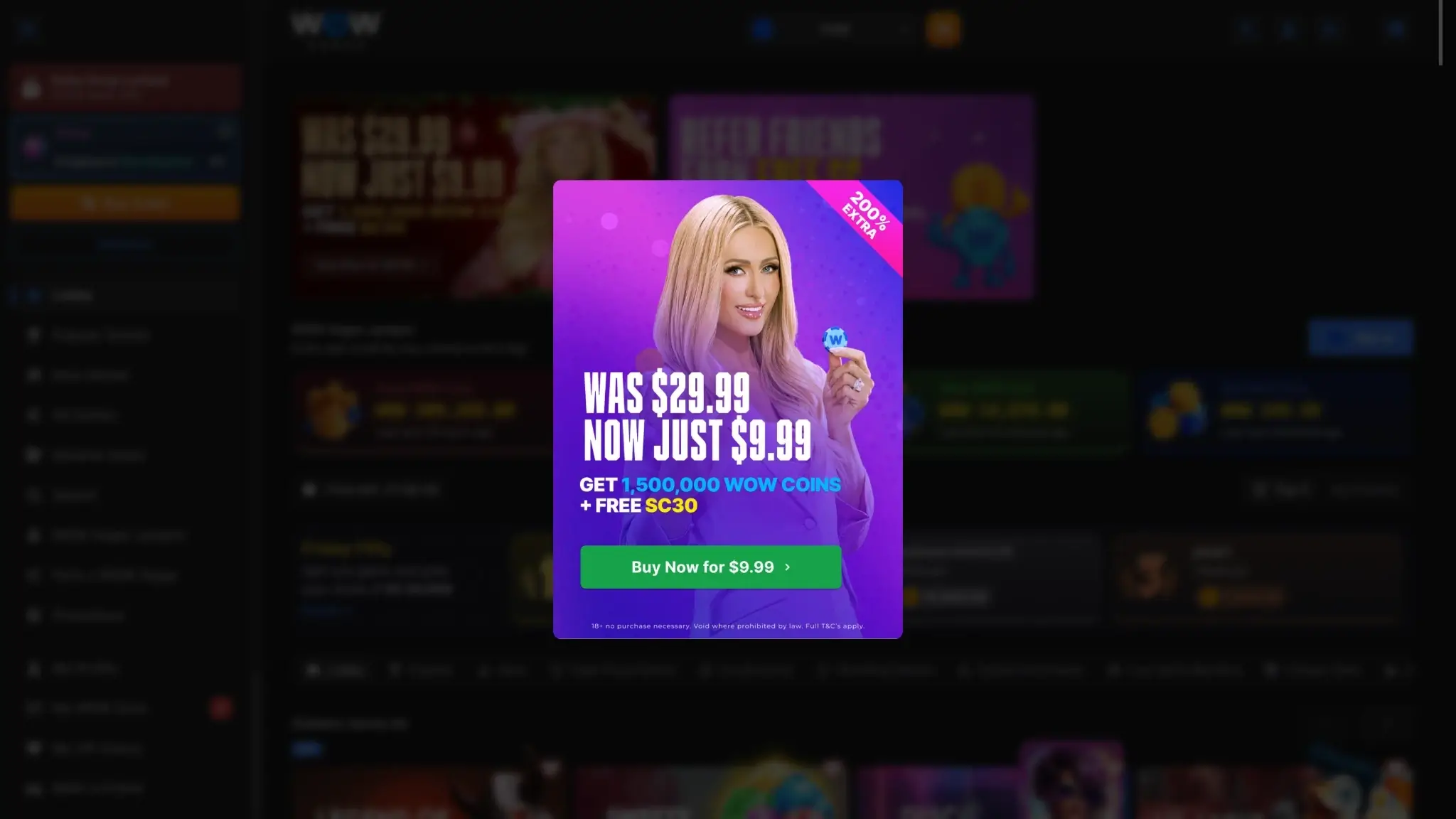 wow vegas casino welcome bonus